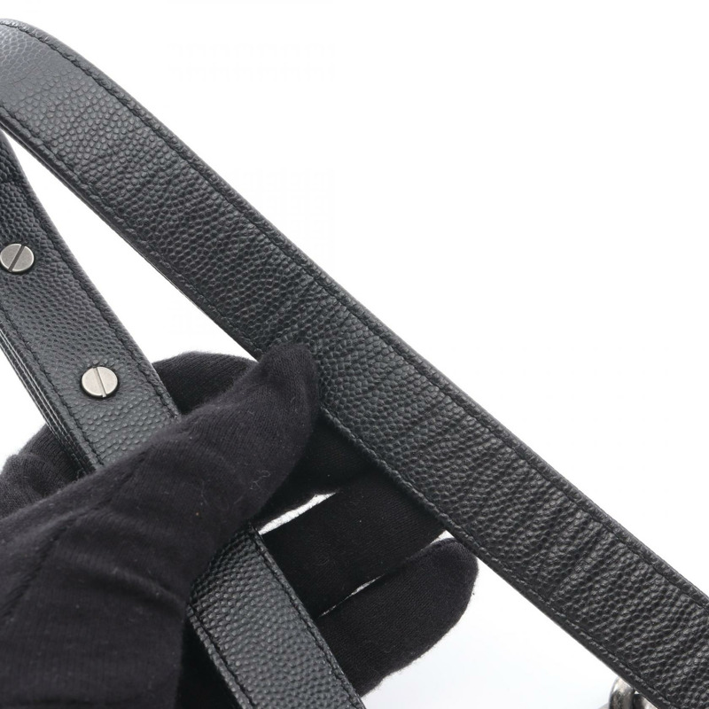 香奈兒 Boy Chanel 鏈單背包，粒面小牛皮，黑色，二手女款-8