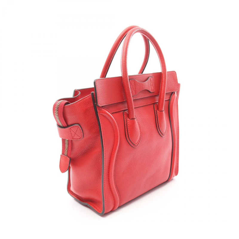CELINE Luggage 迷你購物手提包 S-PA-1121 紅色皮革二手女款-1