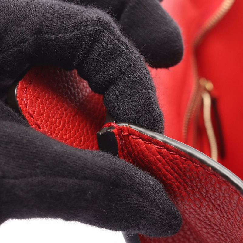 CELINE Luggage 迷你購物手提包 S-PA-1121 紅色皮革二手女款-4