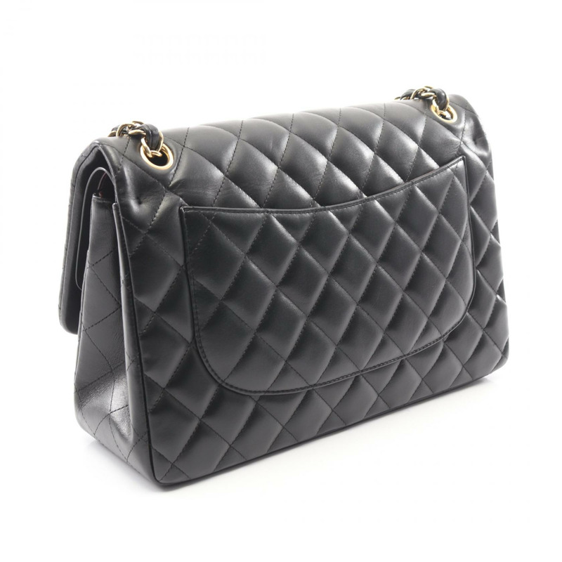 香奈兒 Deca Matelasse 30 單肩包 A58600 羊皮 黑色 二手 女士 金五金-1