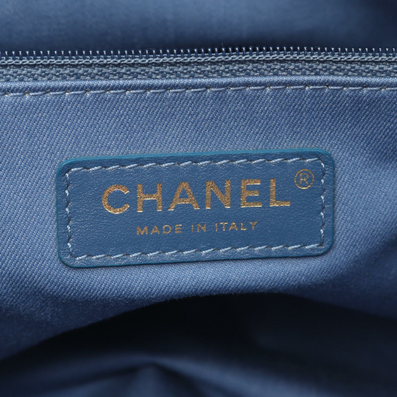 香奈兒 (CHANEL) 絎縫鏈條單肩包 AS3127 牛仔藍多色 GHW 二手-3