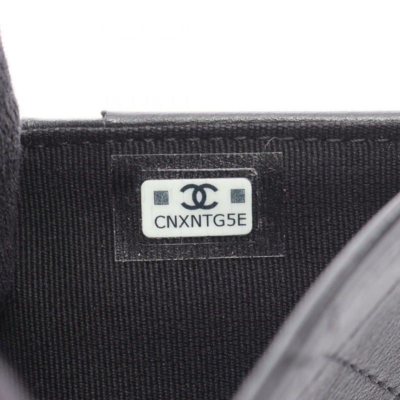 香奈兒 (CHANEL) 絎縫雙折皮夾 AP3817 皮革 黑色 二手 女士 Coco Mark-5