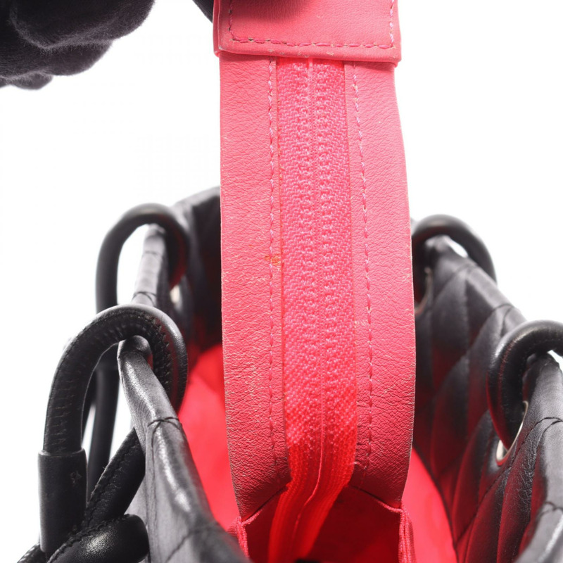 香奈兒 Cambon 系列中型托特包 A25167 皮革漆皮黑色二手-9