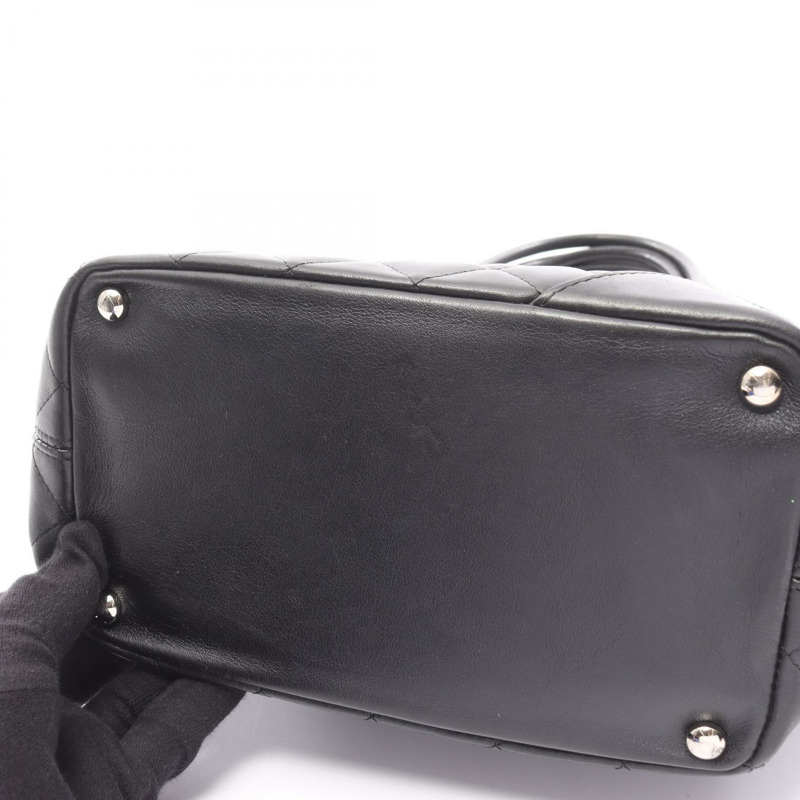 香奈兒 Cambon 系列中型托特包 A25167 皮革漆皮黑色二手-13