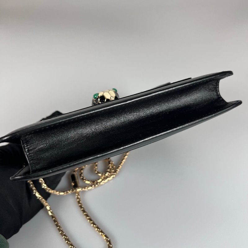 BVLGARI  黑色蛇頭包-4