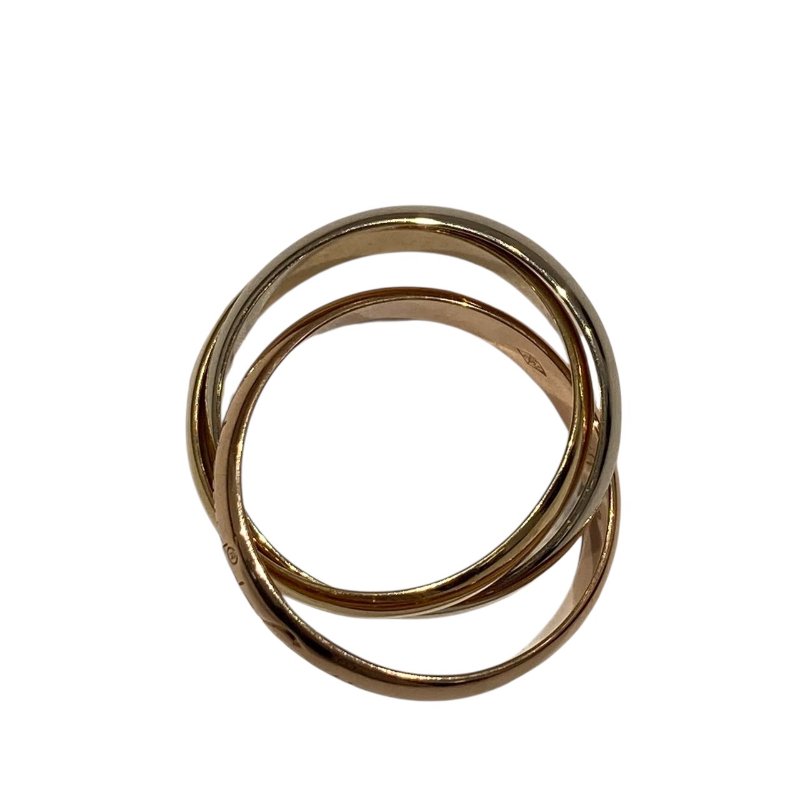 CARTIER 卡地亞 B4234251 TRINITY RING 三環戒 SIZE:51 18K 戒指 YG PG WG-1