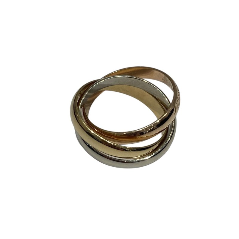 CARTIER 卡地亞 B4234251 TRINITY RING 三環戒 SIZE:51 18K 戒指 YG PG WG-5