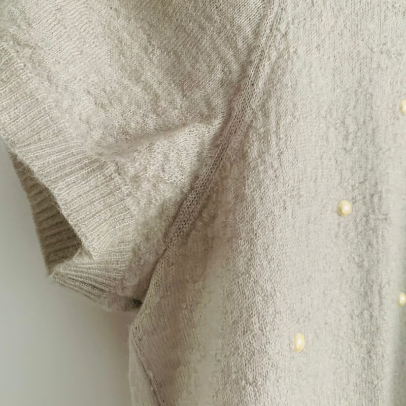 chanel 珠飾短袖上衣-5