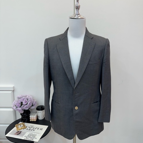 Dior 灰色雙排扣西裝外套 Vintage 二手 中古