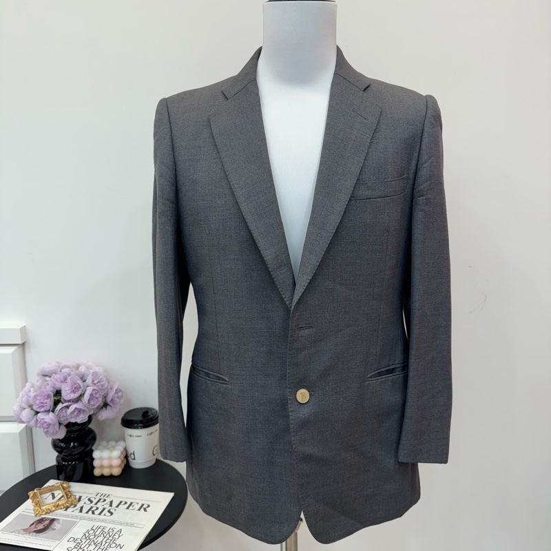 Dior 灰色雙排扣西裝外套 Vintage 二手 中古-2