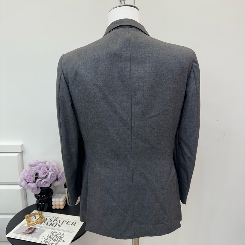 Dior 灰色雙排扣西裝外套 Vintage 二手 中古-3