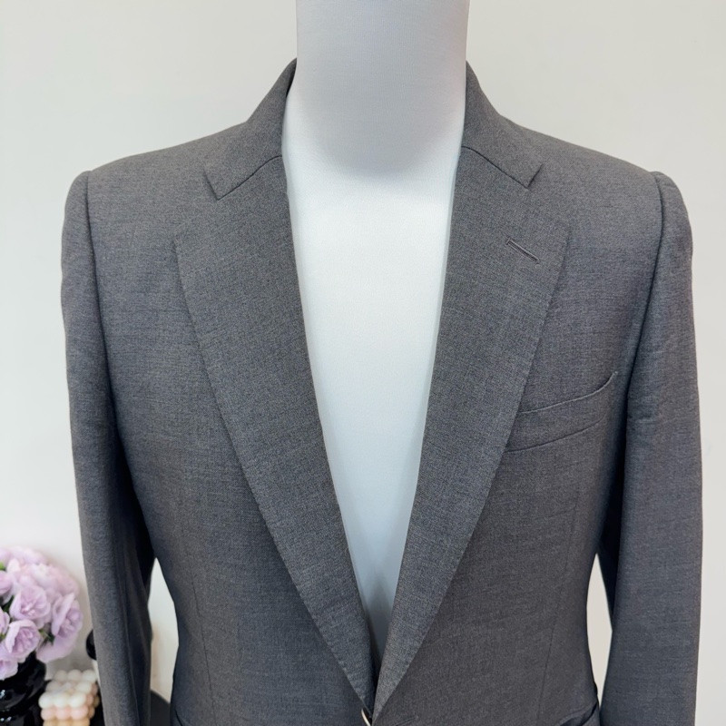 Dior 灰色雙排扣西裝外套 Vintage 二手 中古-4