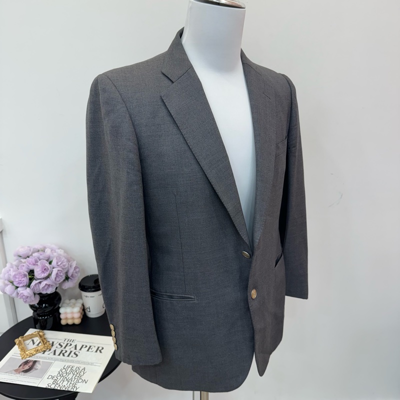 Dior 灰色雙排扣西裝外套 Vintage 二手 中古-7