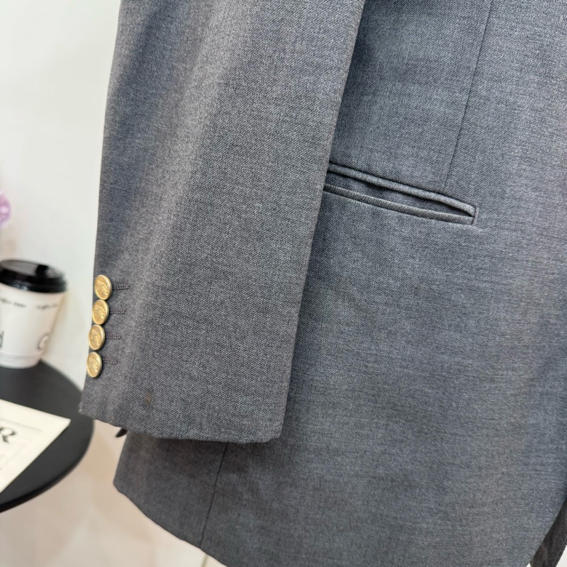 Dior 灰色雙排扣西裝外套 Vintage 二手 中古-8