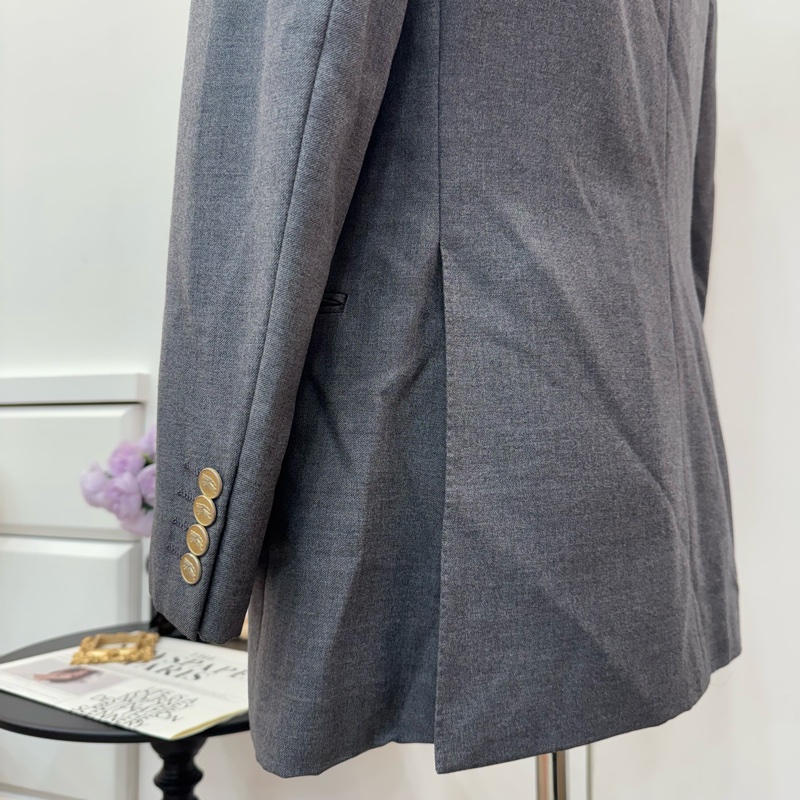 Dior 灰色雙排扣西裝外套 Vintage 二手 中古-10