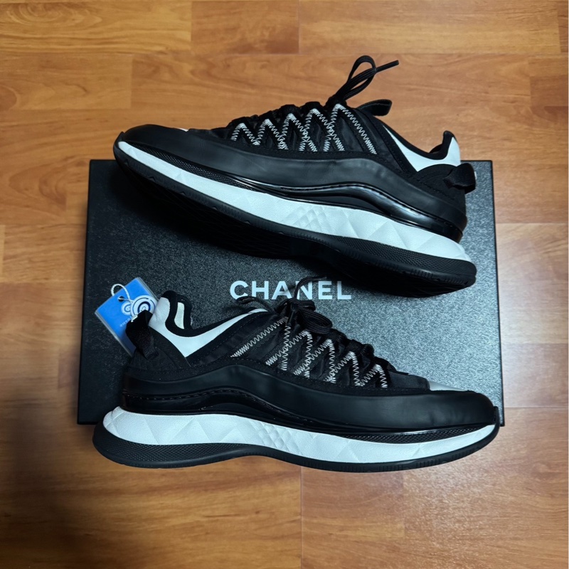 Chanel香奈兒25c金標運動鞋 低幫熊貓鞋 女款 黑色 38碼-1