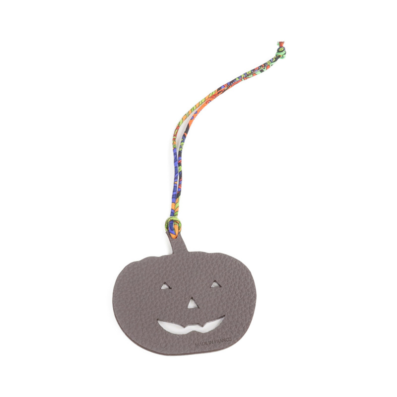 HERMES Epsom/Togo皮革Pumpkin Charm掛飾-1