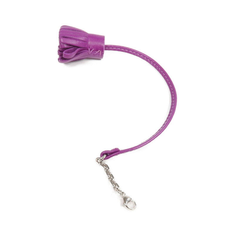 HERMES Milo皮革Page marker銀扣掛飾-3