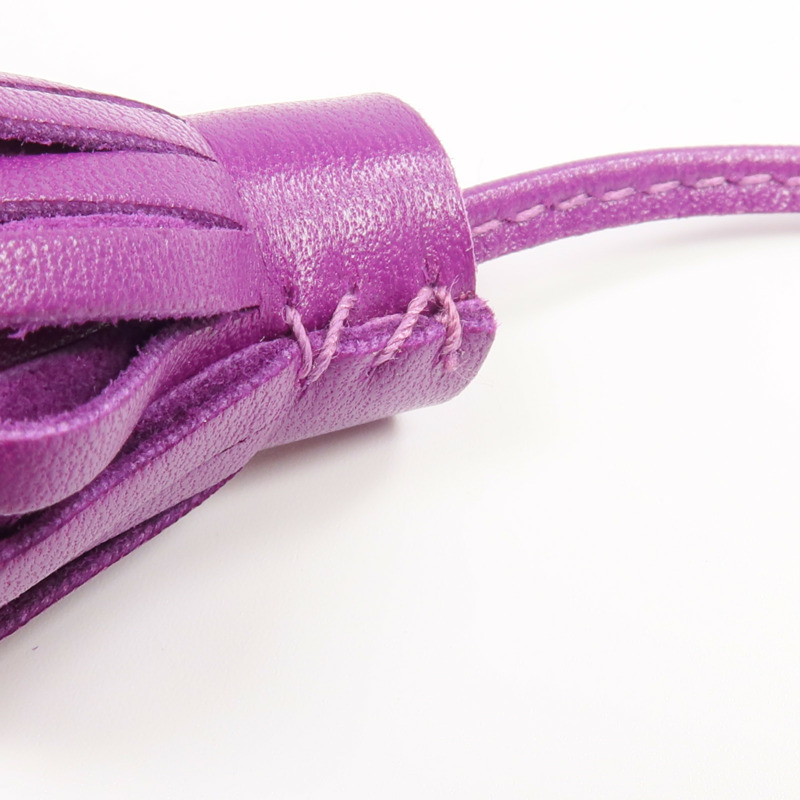 HERMES Milo皮革Page marker銀扣掛飾-5