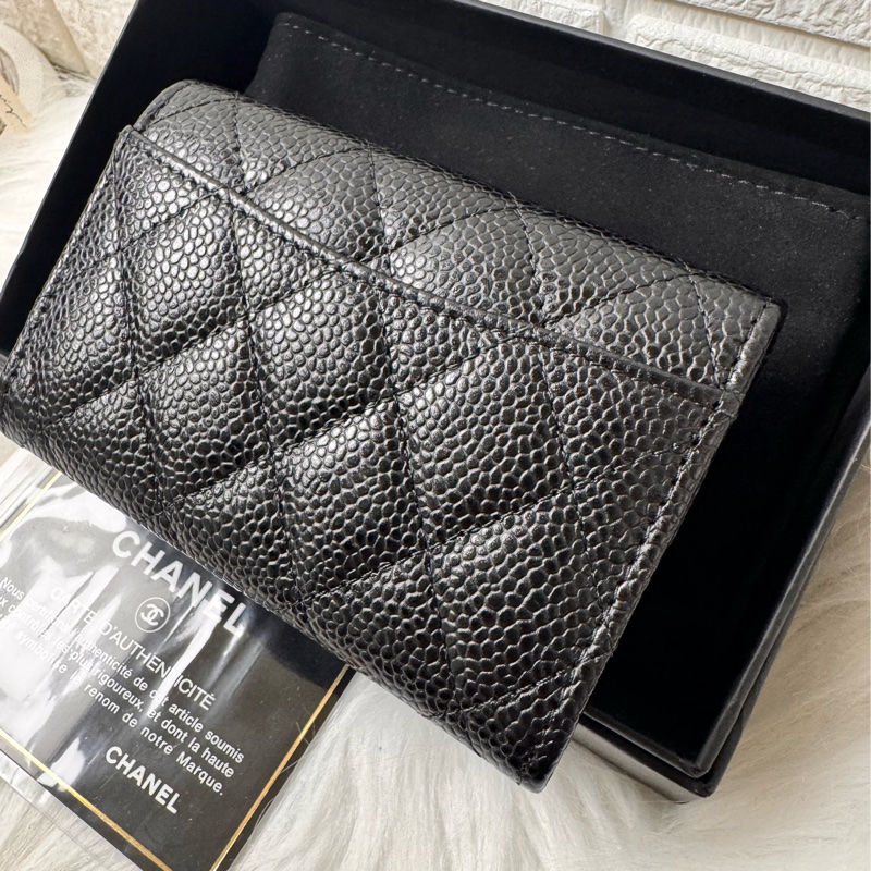 CHANEL經典 荔枝牛口蓋卡片夾-6