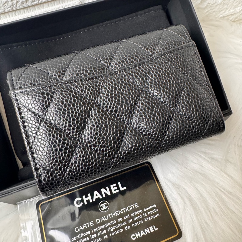 CHANEL經典 荔枝牛口蓋卡片夾-7