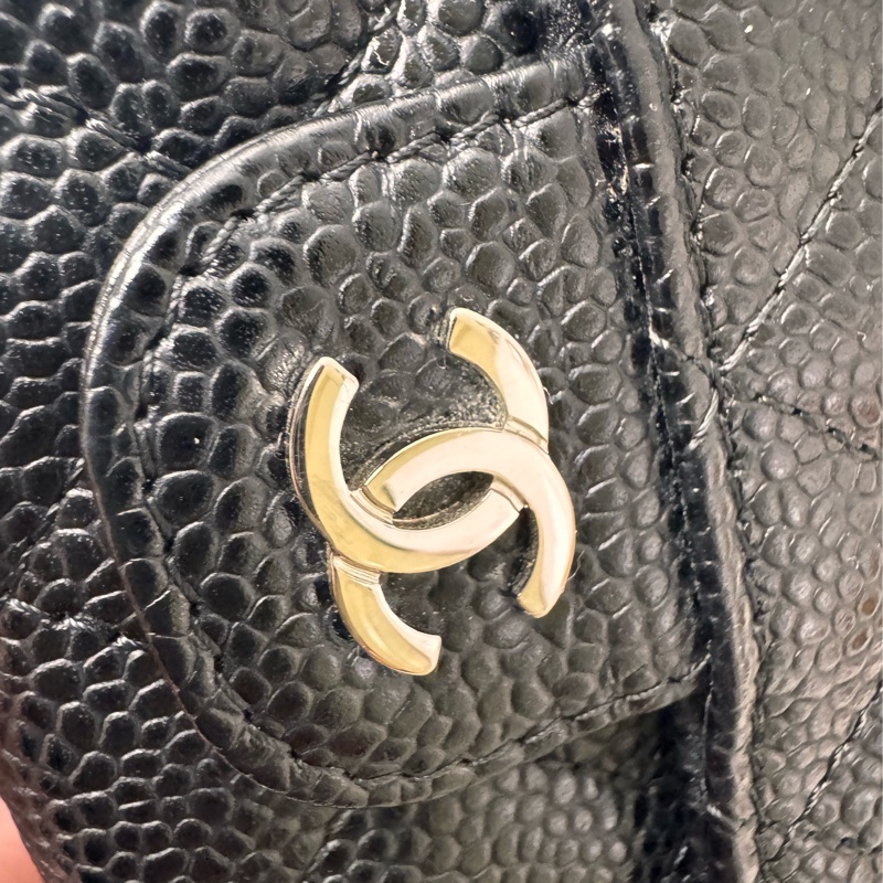 CHANEL經典 荔枝牛口蓋卡片夾-8