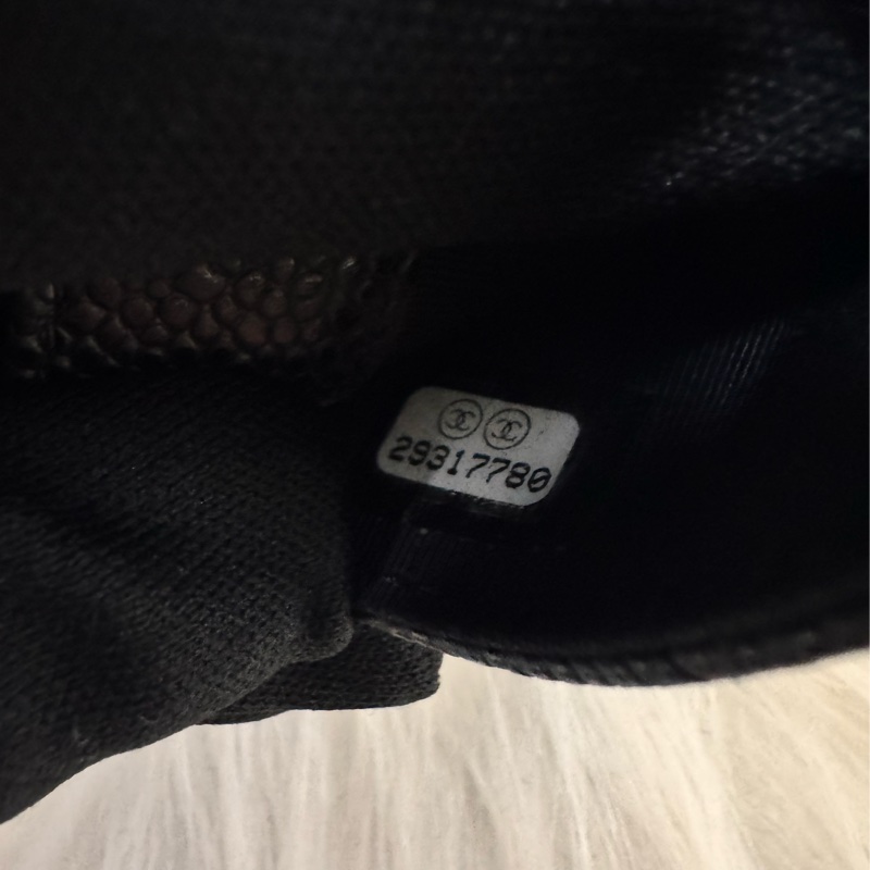 CHANEL經典 荔枝牛口蓋卡片夾-16