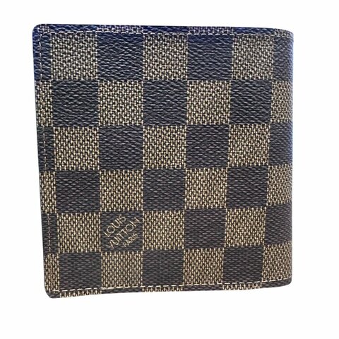 【美收精品】LV茶色棋盤格短夾 5-55