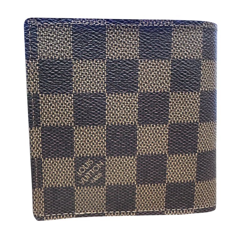 【美收精品】LV茶色棋盤格短夾 5-55-0