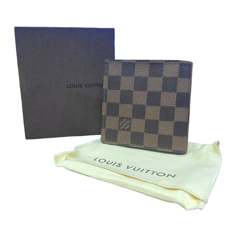 【美收精品】LV茶色棋盤格短夾 5-55-13