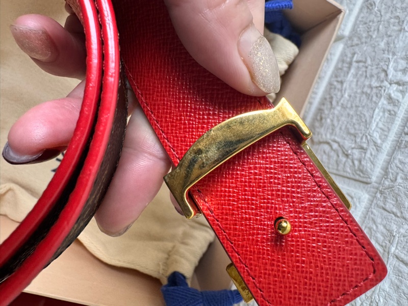 LV 經典老花皮革雙面皮帶-2