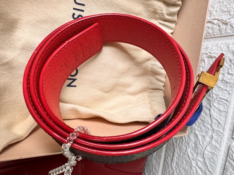 LV 經典老花皮革雙面皮帶-5