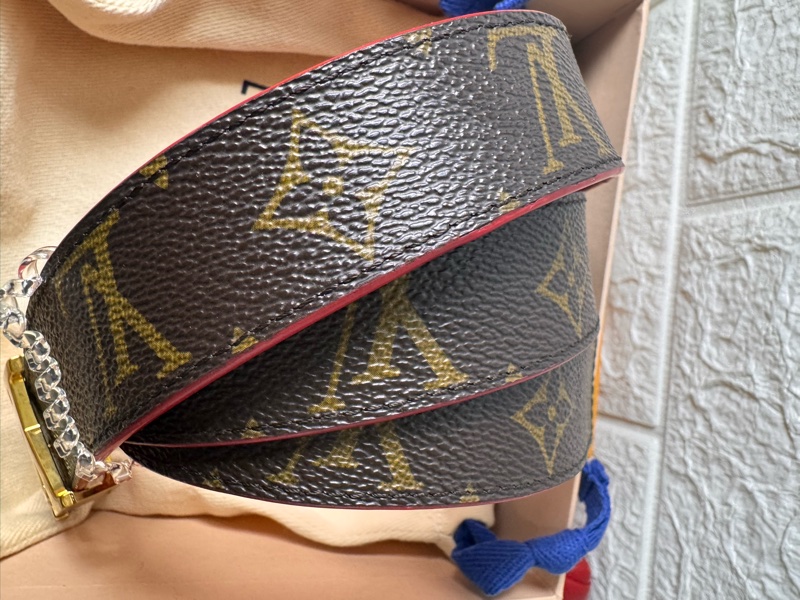 LV 經典老花皮革雙面皮帶-12