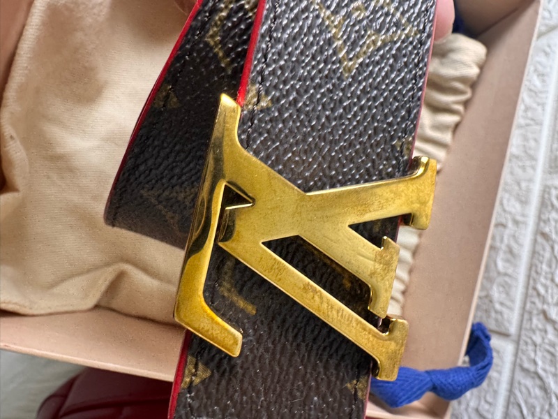 LV 經典老花皮革雙面皮帶-13