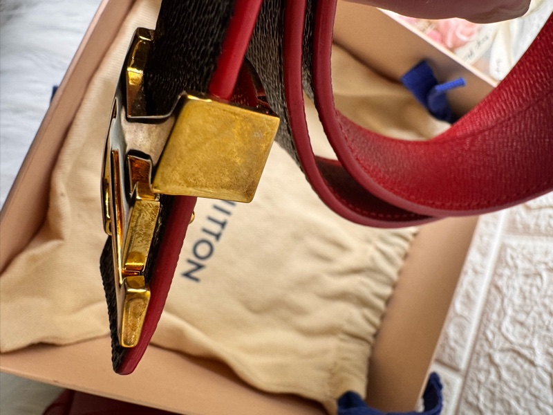 LV 經典老花皮革雙面皮帶-14