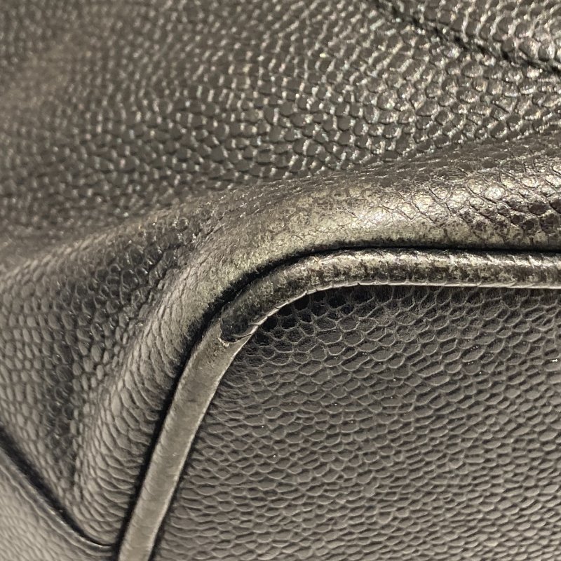 CHANEL 香奈兒 COCO BALL COCO MARK 抽繩包 水桶包 魚子醬紋皮革 黑色 金釦-7