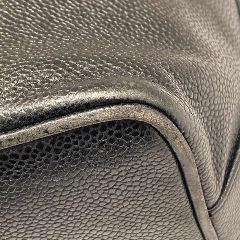 CHANEL 香奈兒 COCO BALL COCO MARK 抽繩包 水桶包 魚子醬紋皮革 黑色 金釦-8