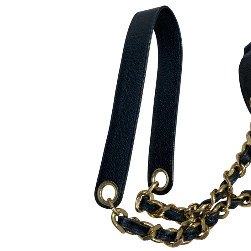 CHANEL 香奈兒 COCO BALL COCO MARK 抽繩包 水桶包 魚子醬紋皮革 黑色 金釦-16