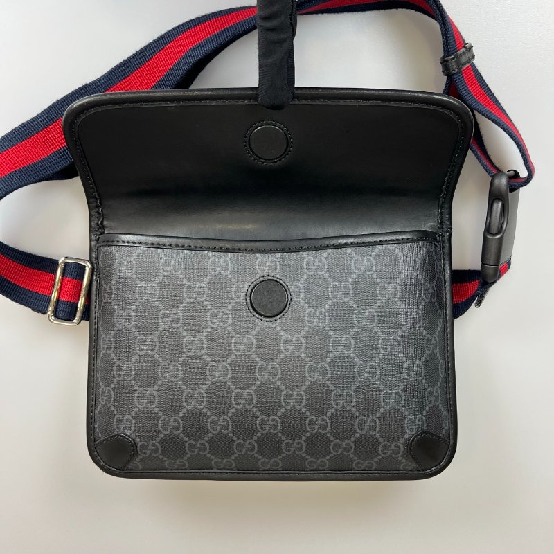 GUCCI 598113 黑老花腰包-5