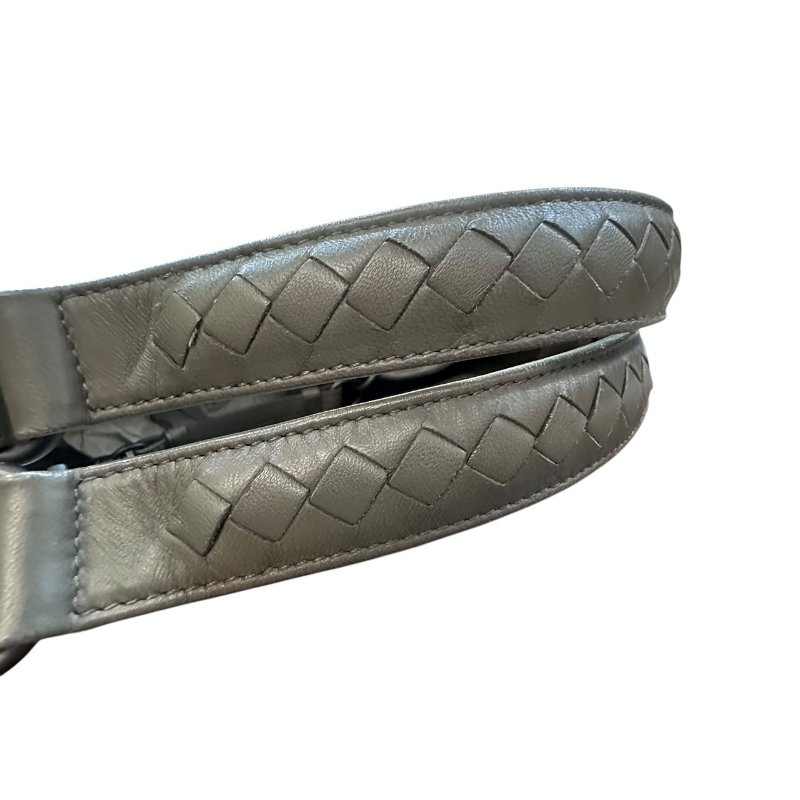 【美收精品】BV灰色編織肩背包 5-50-8