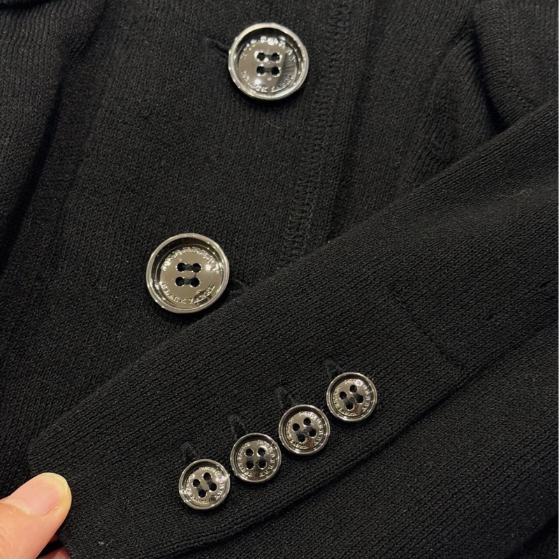 BURBERRY 黑標 黑色口袋棉質外套-3