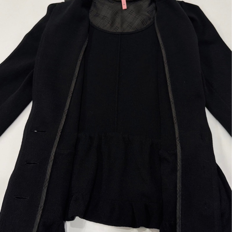 BURBERRY 黑標 黑色口袋棉質外套-7