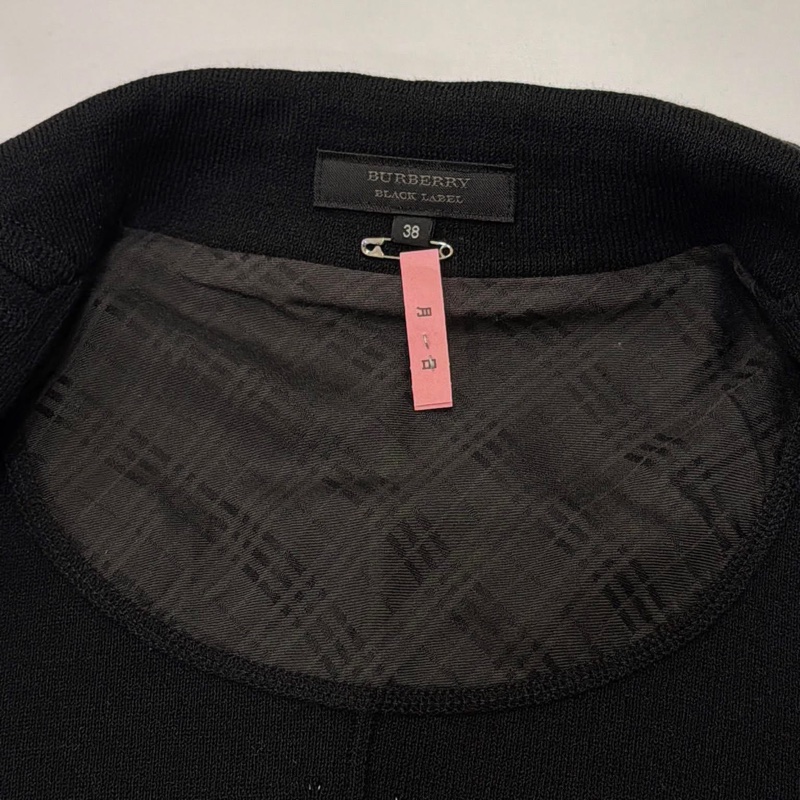 BURBERRY 黑標 黑色口袋棉質外套-8
