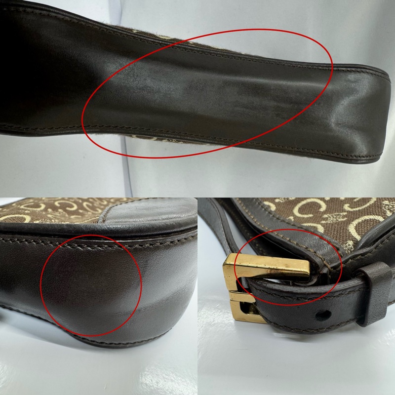 CELINE 思琳 復古老花腋下包-8