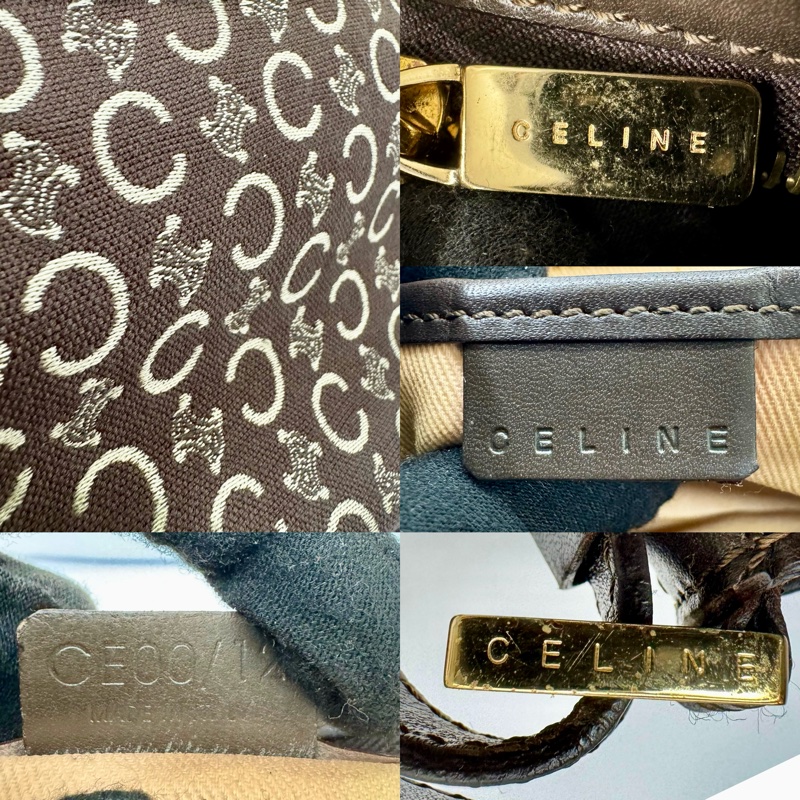 CELINE 思琳 復古老花腋下包-7