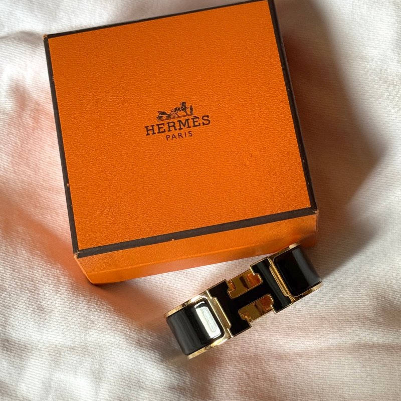 HERMES clic clac H GM 珐瑯H釦-1