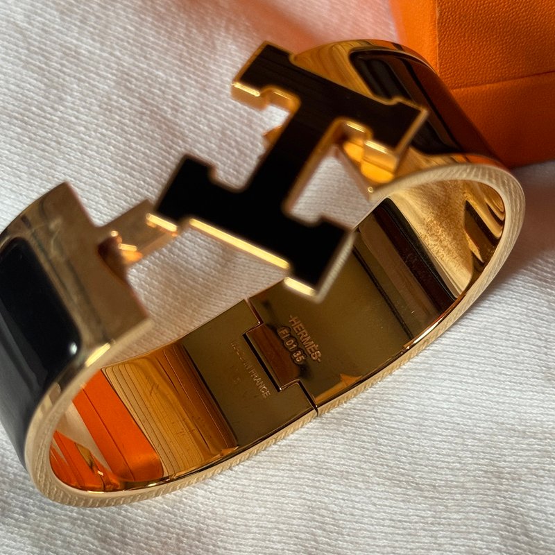 HERMES clic clac H GM 珐瑯H釦-2