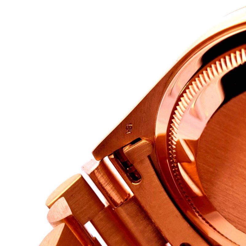 ＊奢華大道國際精品＊【W0648】ROLEX 18K黃金/紅寶石多層鑽面 DAY-DATE 18238 自動上鍊腕表 36MM-8