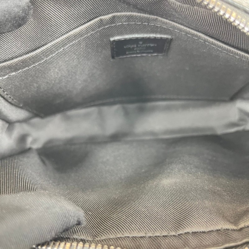 LV路易威登  芯片款 Steamer 黑老花郵差包單肩包斜挎包 男款-23