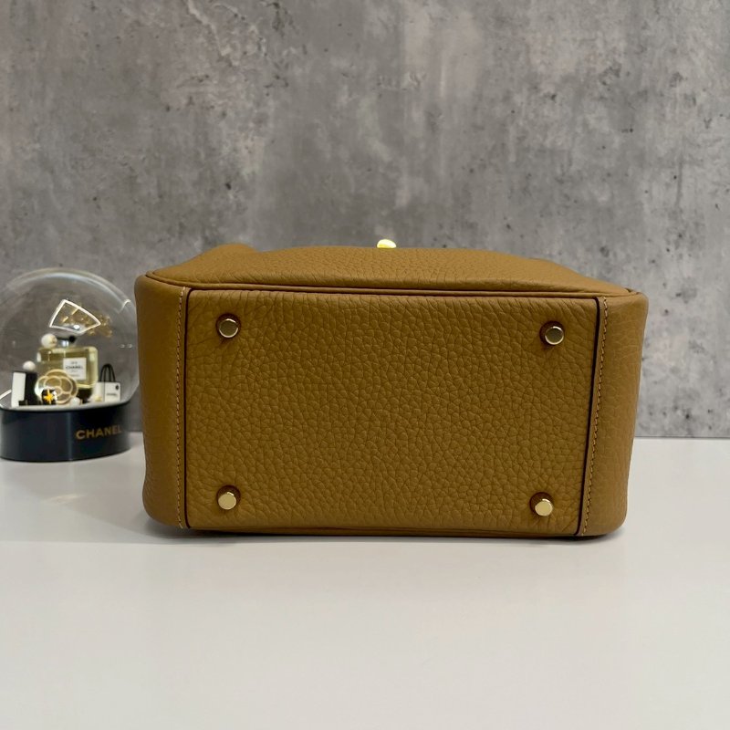Hermes mini Lindy 餅乾色 金釦 全新閒置-6
